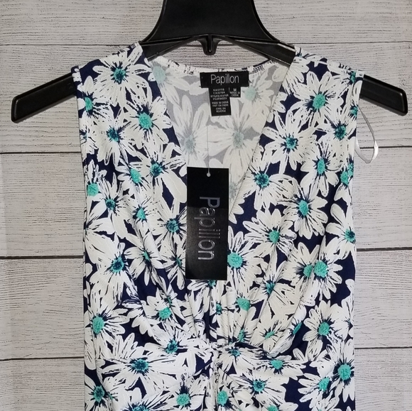 NWT Daisy Print Front Knot Dress - Picture 7 of 12